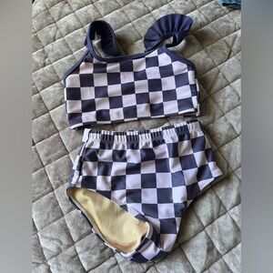 Checkered Two-Piece Toddler Swimsuit